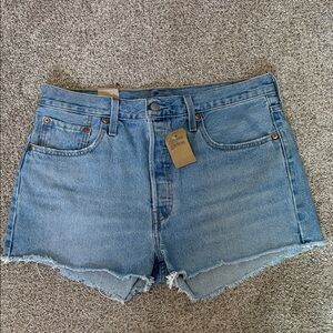 Light Blue Denim Women's Cutoff Shorts - Classic High-Rise Style